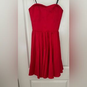 Elegant Red Strapless Dress by Guess- size 6